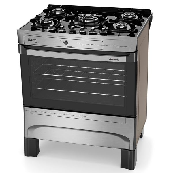 FOGAO MUELLER 5B PIACERE VETRO PLUS INOX
