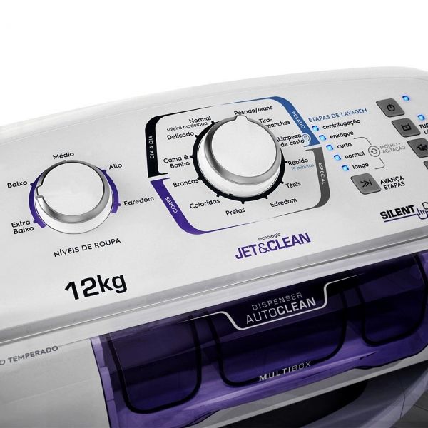 LAV ELECTROLUX 12 KG LAC12 COM DISPENSER AUTOLIMPANTE E CESTO INOX BCO